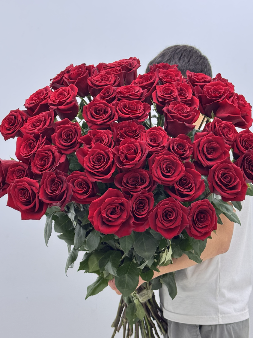 Букет Голландских роз 51шт 1метр