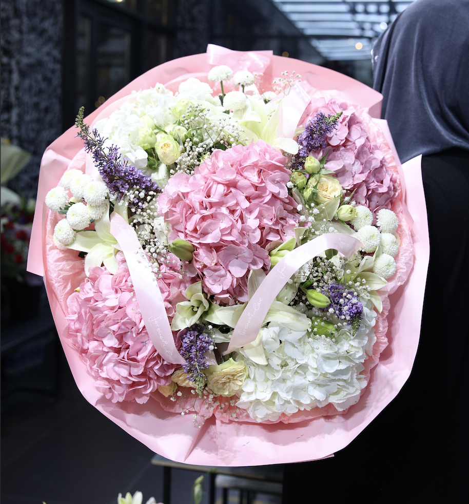 Букет гортензий 5шт 70см (ассортти)